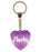 Phoebe Diamond Heart Keyring - Purple