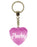 Phoebe Diamond Heart Keyring - Pink
