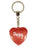 Poppy Diamond Heart Keyring - Red