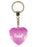 Rachel Diamond Heart Keyring - Pink