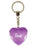 Rosie Diamond Heart Keyring - Purple
