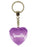 Samantha Diamond Heart Keyring - Purple