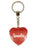 Samantha Diamond Heart Keyring - Red