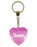 Shannon Diamond Heart Keyring - Pink