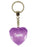 Sophie Diamond Heart Keyring - Purple