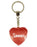 Summer Diamond Heart Keyring - Red