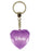 Victoria Diamond Heart Keyring - Purple