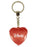Victoria Diamond Heart Keyring - Red