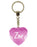 Zoe Diamond Heart Keyring - Pink