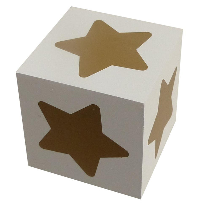 Wooden Block - Gold Star
