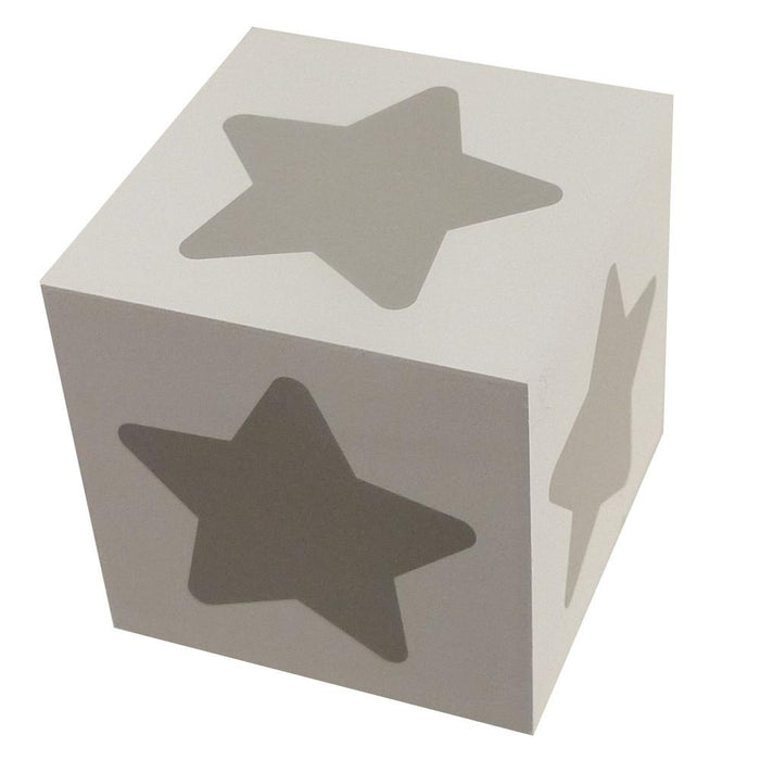Wooden Block - Silver Star
