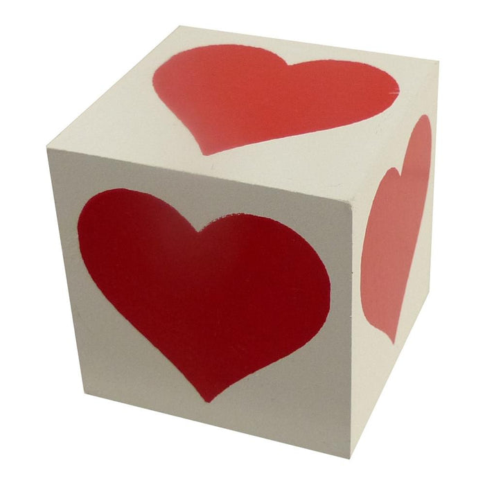 Wooden Block - Red Heart