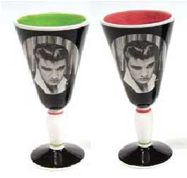Elvis Presley Set Of Two Goblets