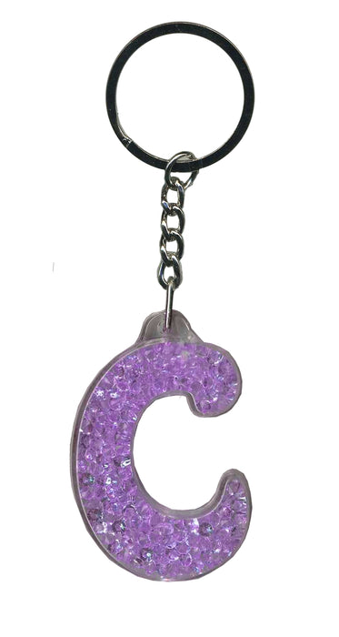 Itzy Glitzy Sparkly Keyrings - Initial Letters