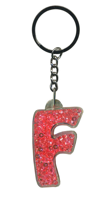 Itzy Glitzy Sparkly Keyrings - Initial Letters