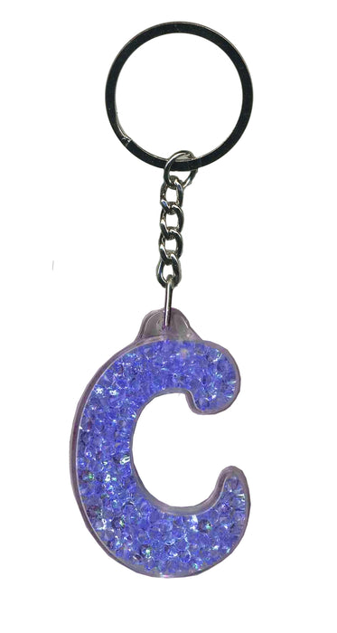 Itzy Glitzy Sparkly Keyrings - Initial Letters