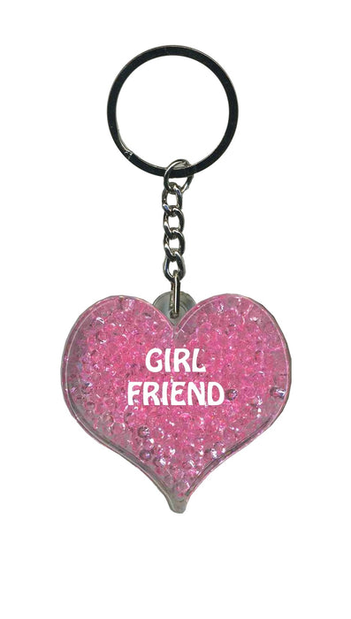 Girl Friend Itzy Glitzy Keyring - Pink