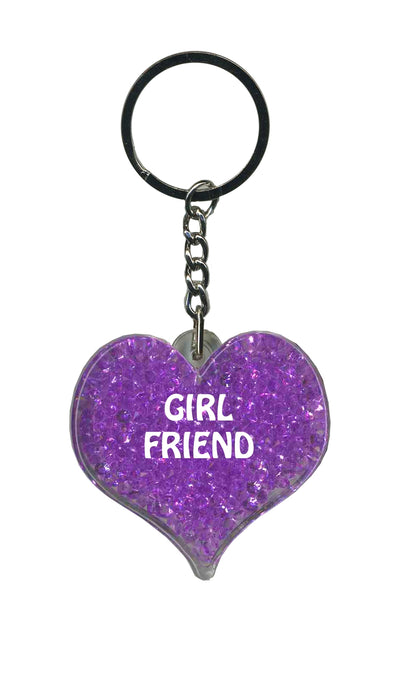 Girl Friend Itzy Glitzy Keyring - Purple