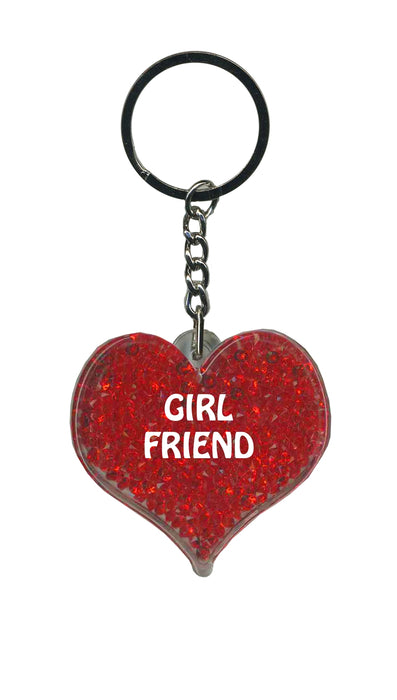 Girl Friend Itzy Glitzy Keyring - Red