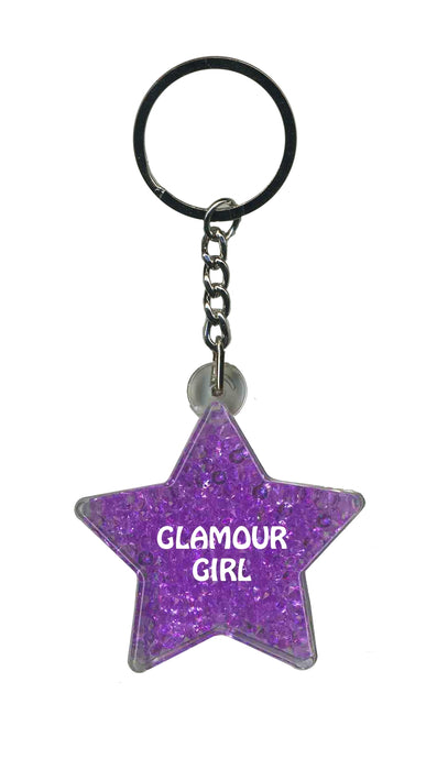 Glamour Girl Itzy Glitzy Keyring - Purple