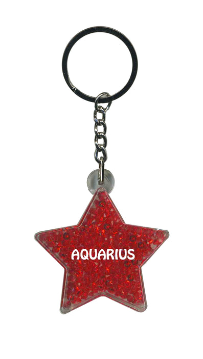 Aquarius Itzy Glitzy Keyring - Red