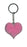 Blank Heart Itzy Glitzy Keyring - Pink