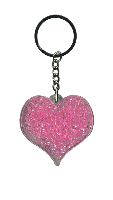 Blank Heart Itzy Glitzy Keyring - Pink