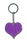 Blank Heart Itzy Glitzy Keyring - Purple