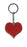 Blank Heart Itzy Glitzy Keyring - Red