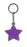 Blank Star Itzy Glitzy Keyring - Purple