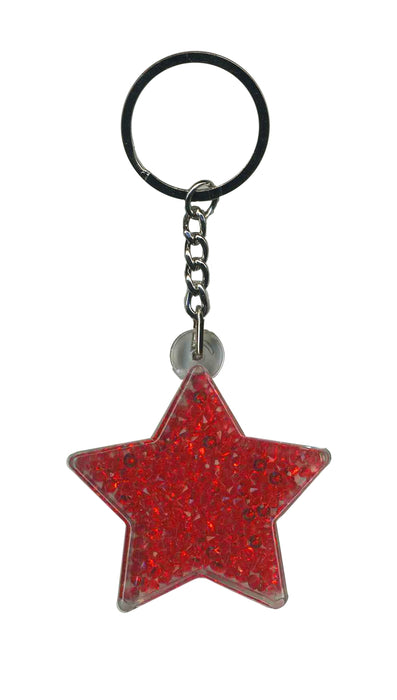 Blank Star Itzy Glitzy Keyring - Red