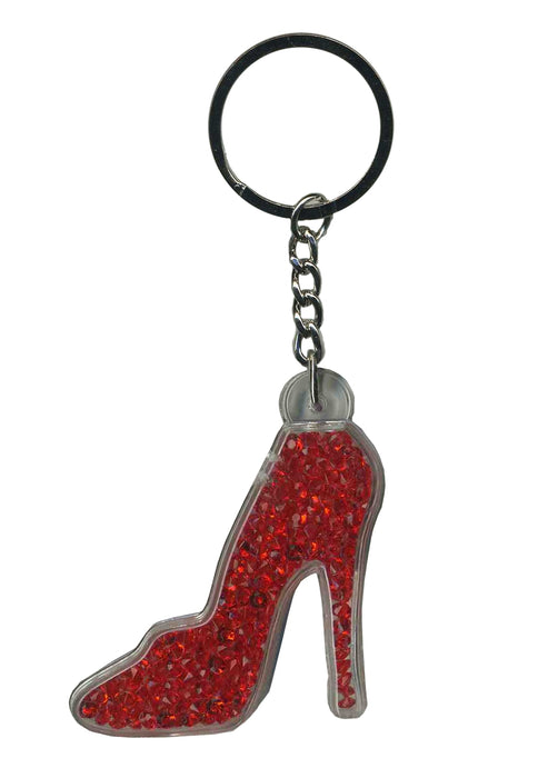Blank Shoe Itzy Glitzy Keyring - Red