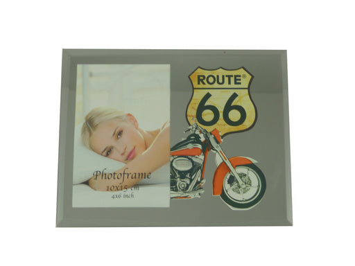 Route 66 Mirror Photo Frame - Motorbike