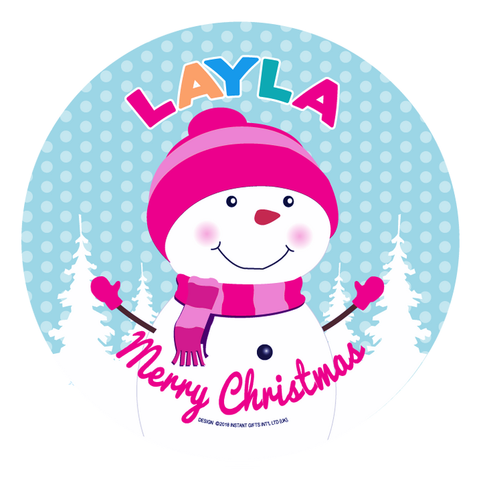 Christmas Dinner Plate - Girls Names