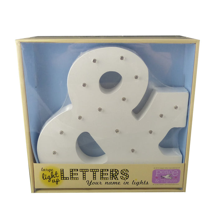 Large White Light-Up Letter with LED Lights