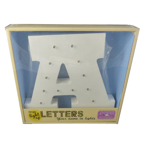 Large White Light-Up Letter with LED Lights