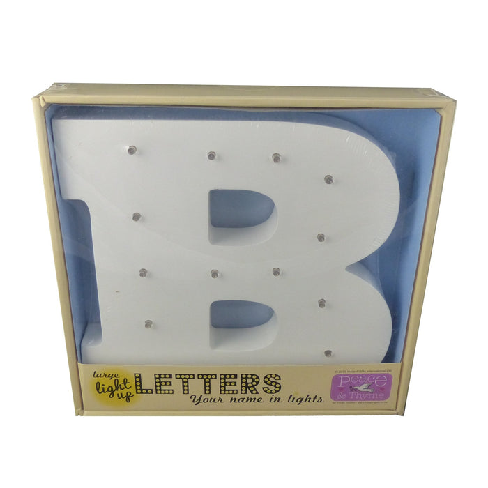 Large White Light-Up Letter with LED Lights