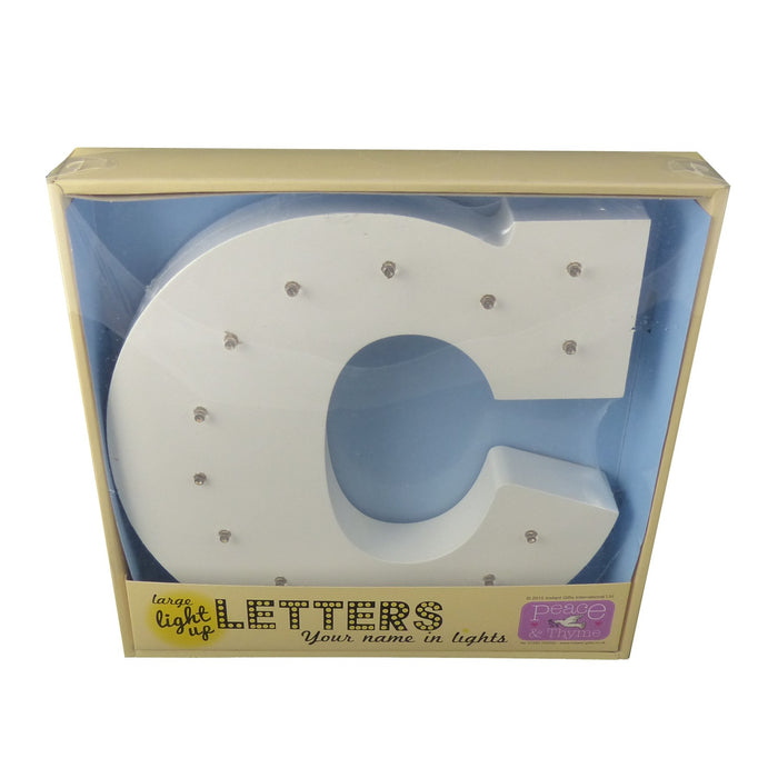 Large White Light-Up Letter with LED Lights