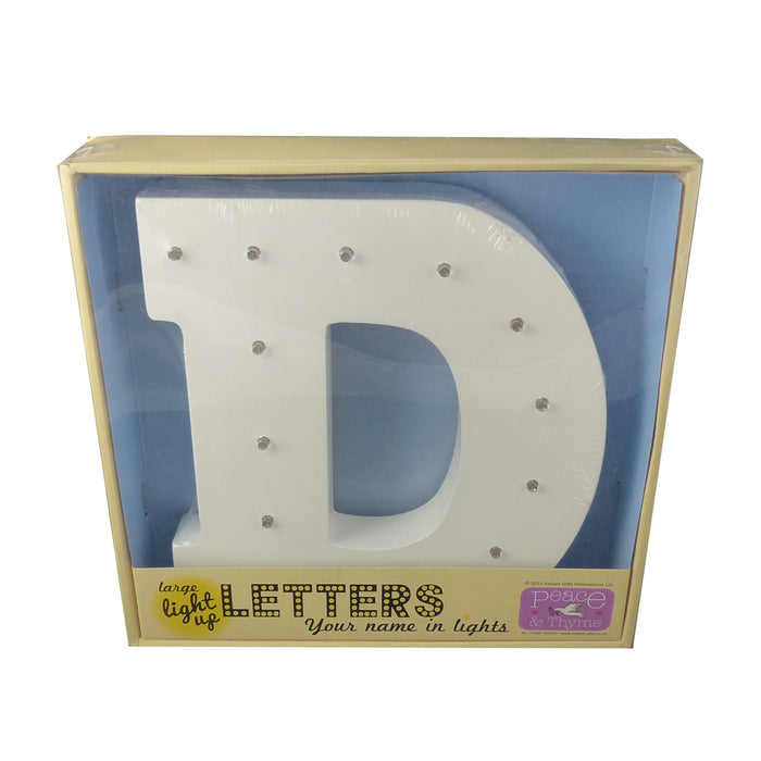 Large White Light-Up Letter with LED Lights