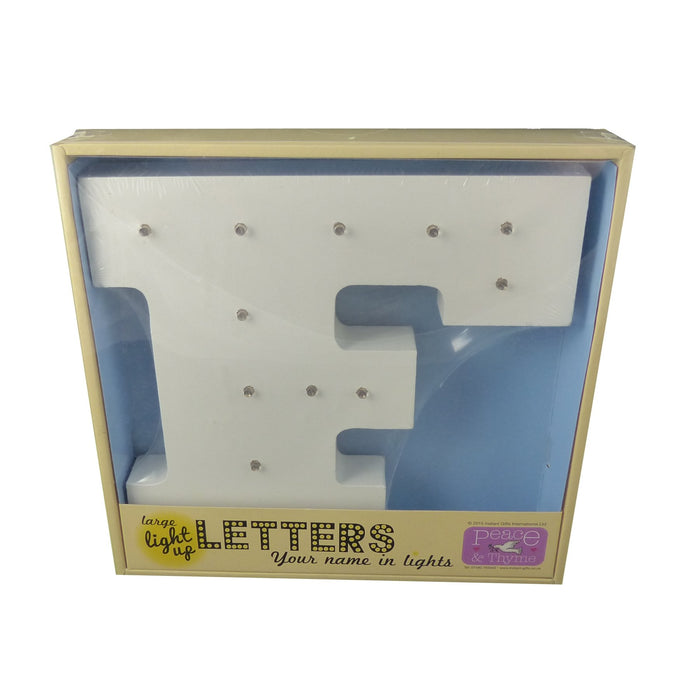Large White Light-Up Letter with LED Lights