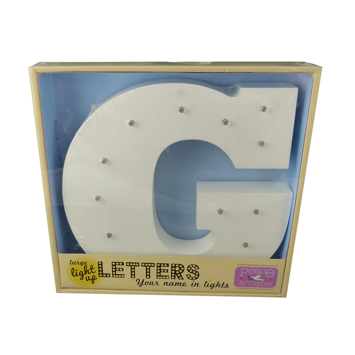 Large White Light-Up Letter with LED Lights