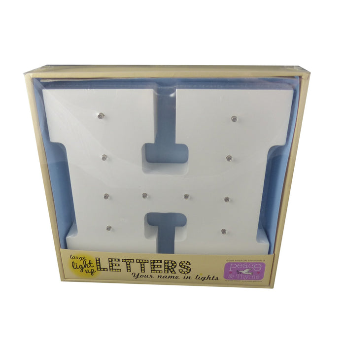 Large White Light-Up Letter with LED Lights