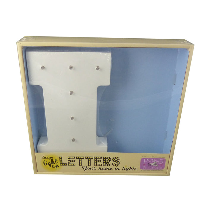 Large White Light-Up Letter with LED Lights