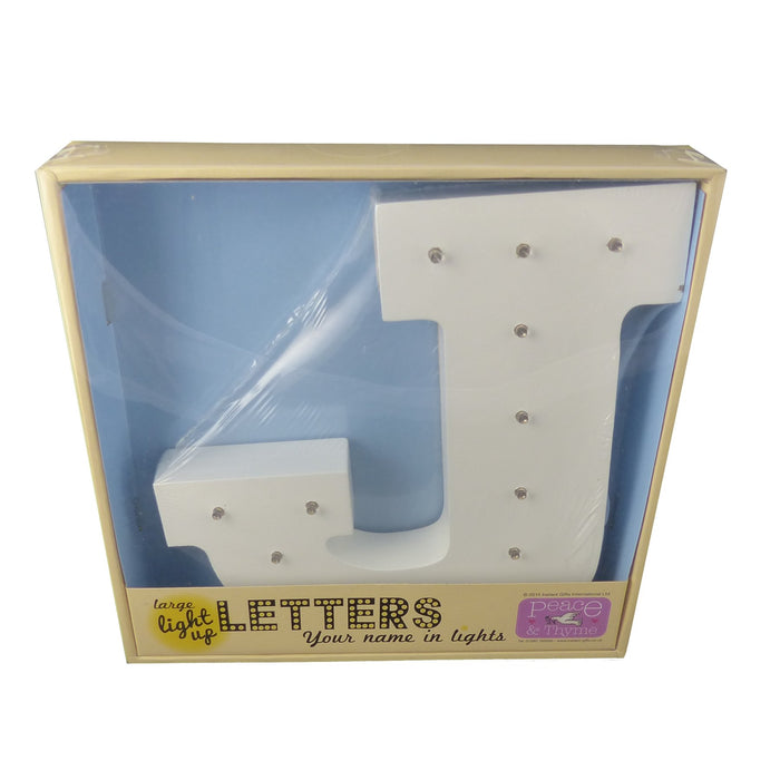 Large White Light-Up Letter with LED Lights