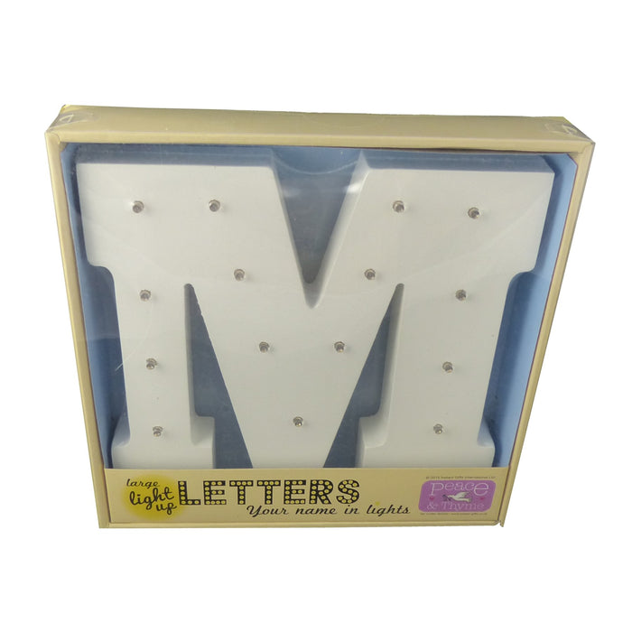 Large White Light-Up Letter with LED Lights