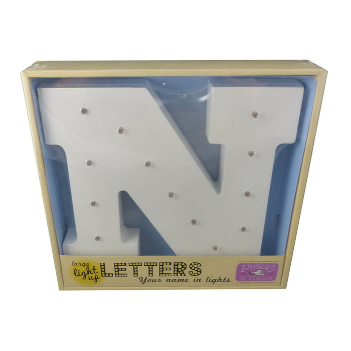 Large White Light-Up Letter with LED Lights