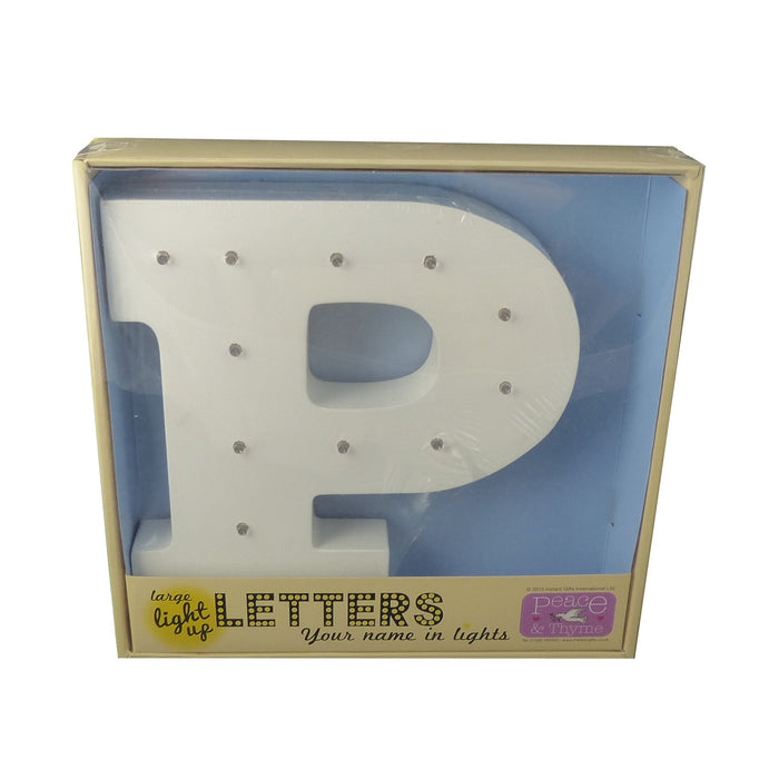 Large White Light-Up Letter with LED Lights