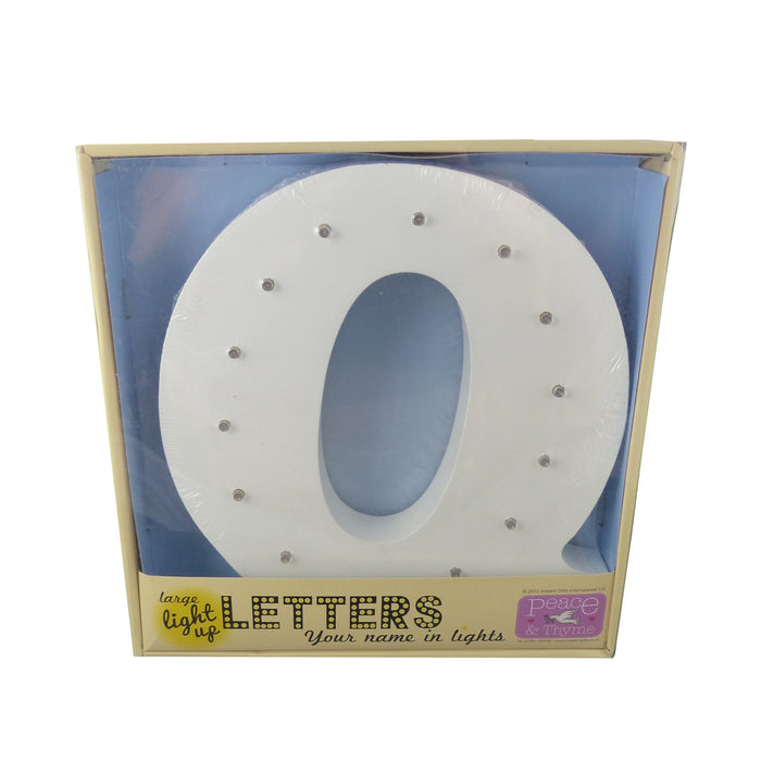 Large White Light-Up Letter with LED Lights