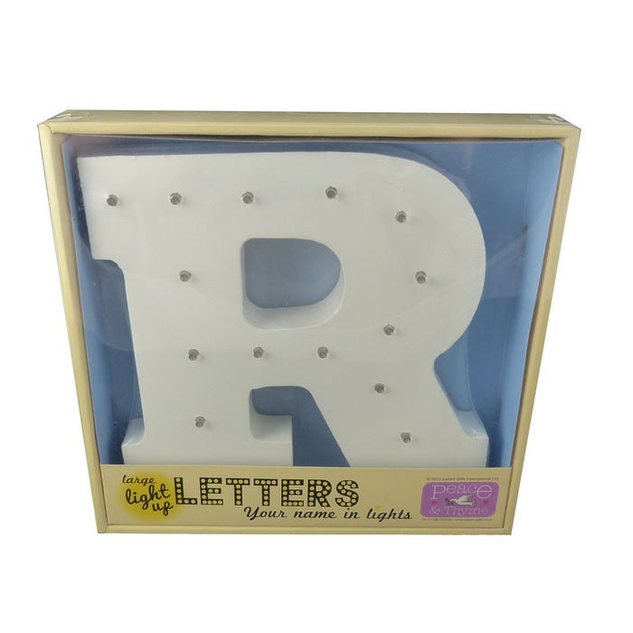 Large White Light-Up Letter with LED Lights