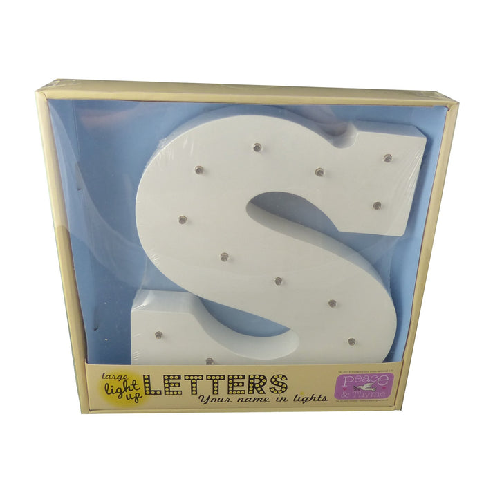 Large White Light-Up Letter with LED Lights